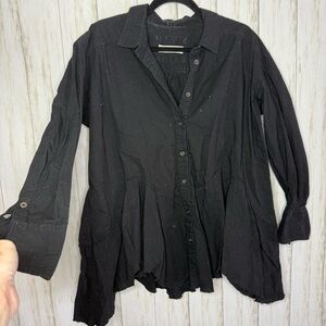 Free People We The Free Black Layered Shirt XS